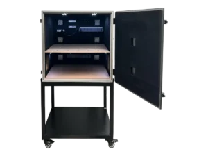 interior view of LBX7800 standalone shielded anechoic chamber for antenna characterization and OTA analysis