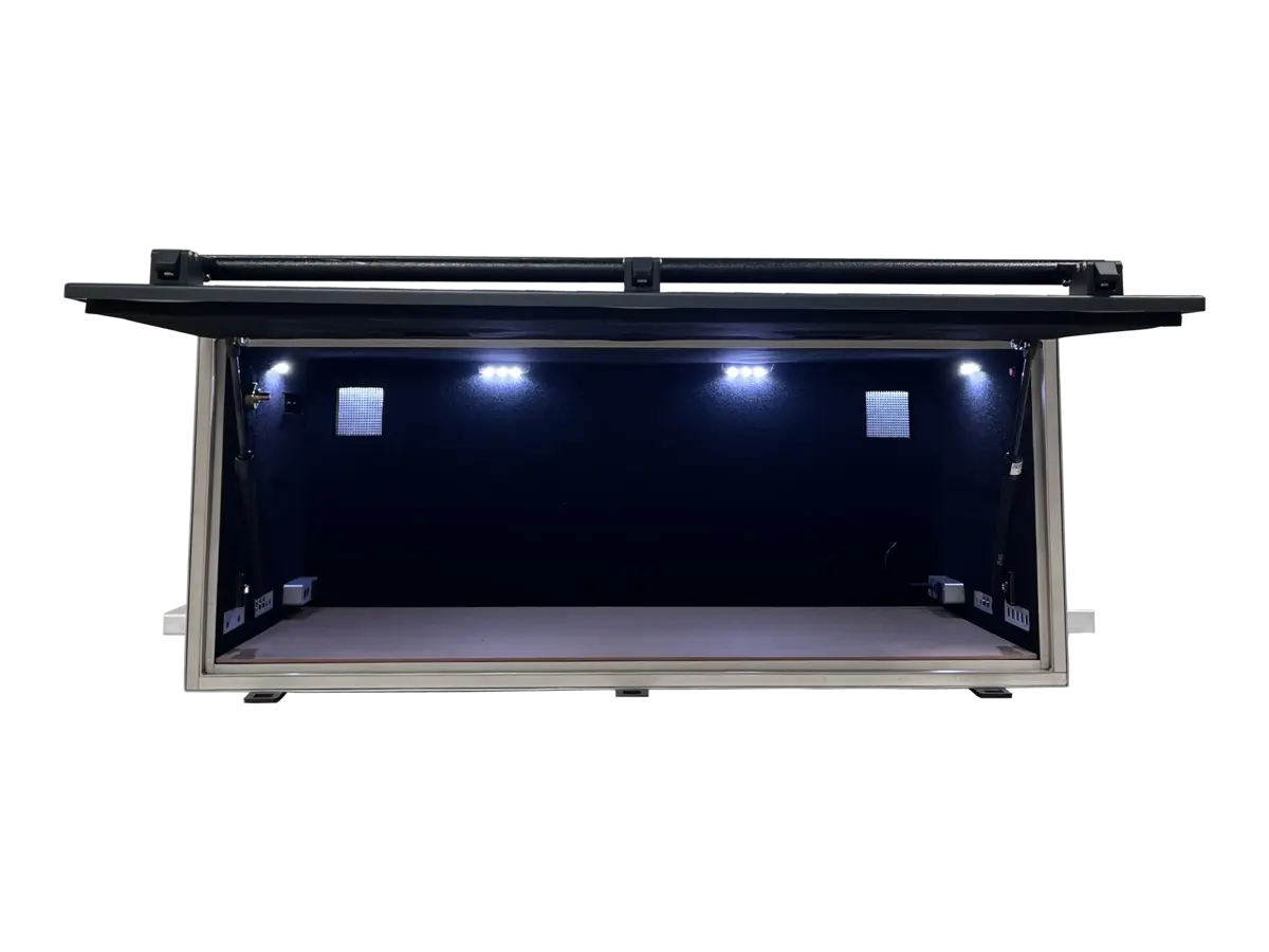 interior view of LBX3800 small rf shield enclosure for antenna debugging and signal isolation