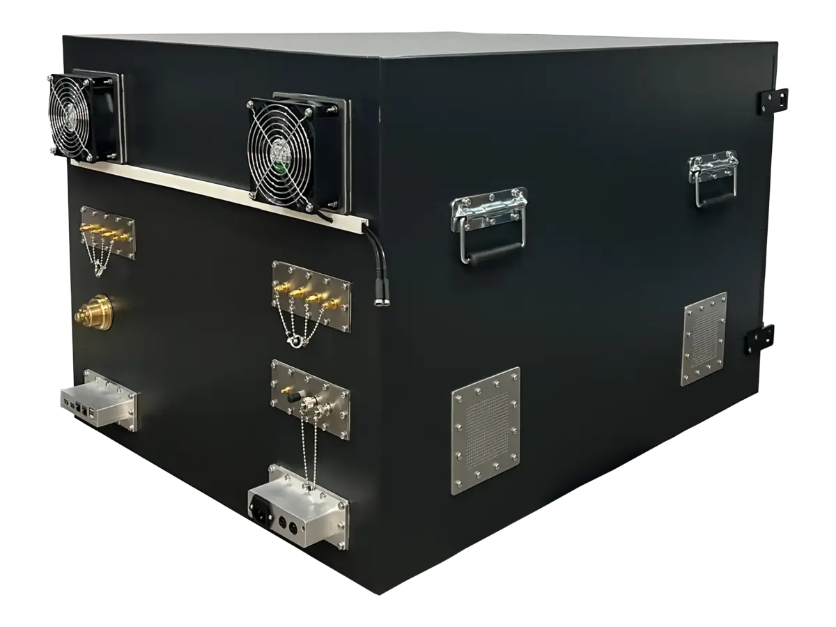 rear-right view of LBX5100 compact wireless shield box for wifi and 5g module development