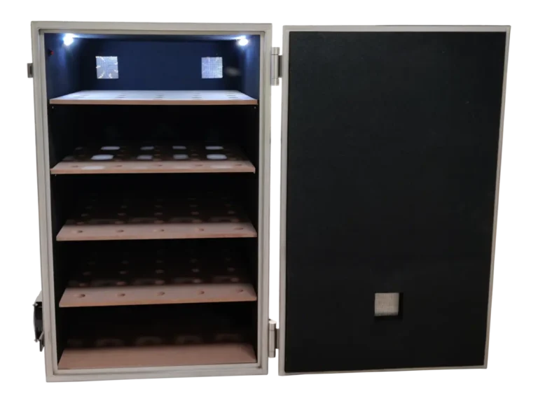 interior view of LBX7000 compact RF chamber for antenna diagnostics and secure device testing